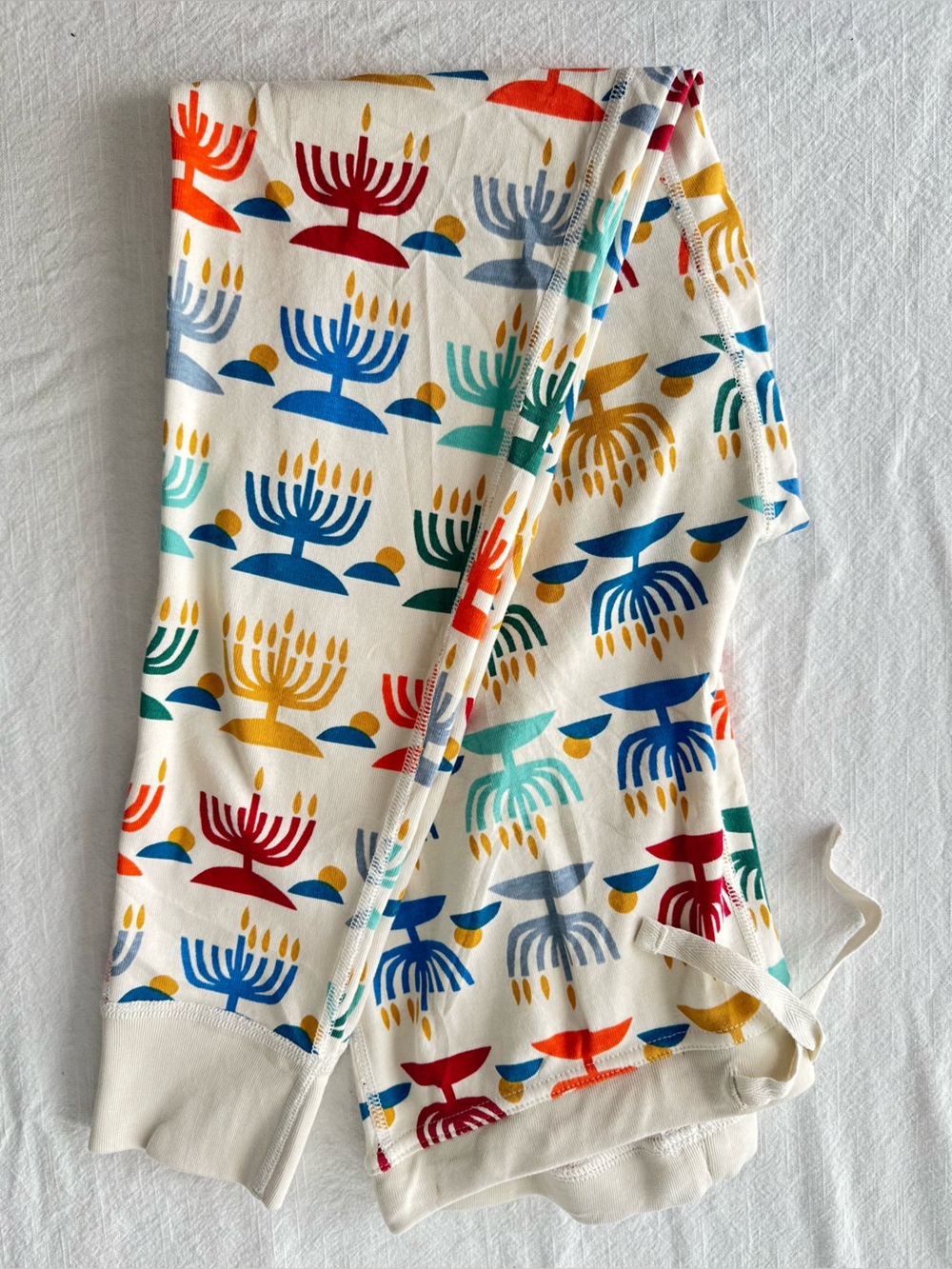 Hanna Andersson Menorah Hanukkah Pajama Pants Organic Cotton M